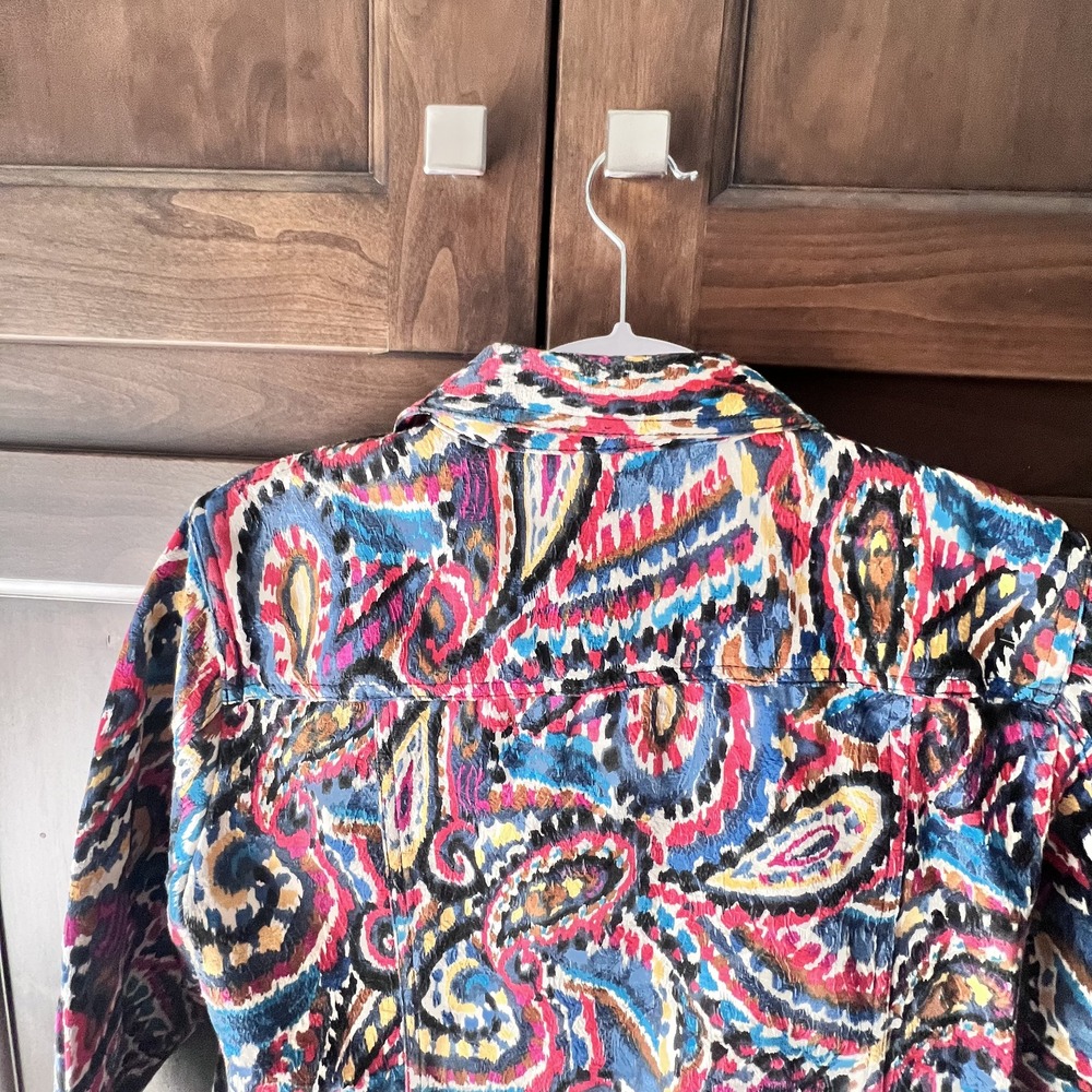 Ruby Rd.-Paisley Print Jacket Size 14 - Picture 15 of 16